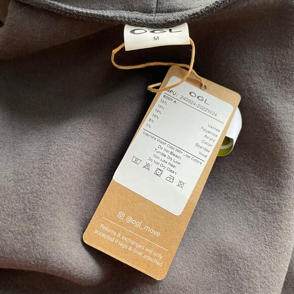 OGL Turtleneck Split Hem Top Sleeveless FuzzLuxe Deep Grey Size Medium - Picture 6 of 6